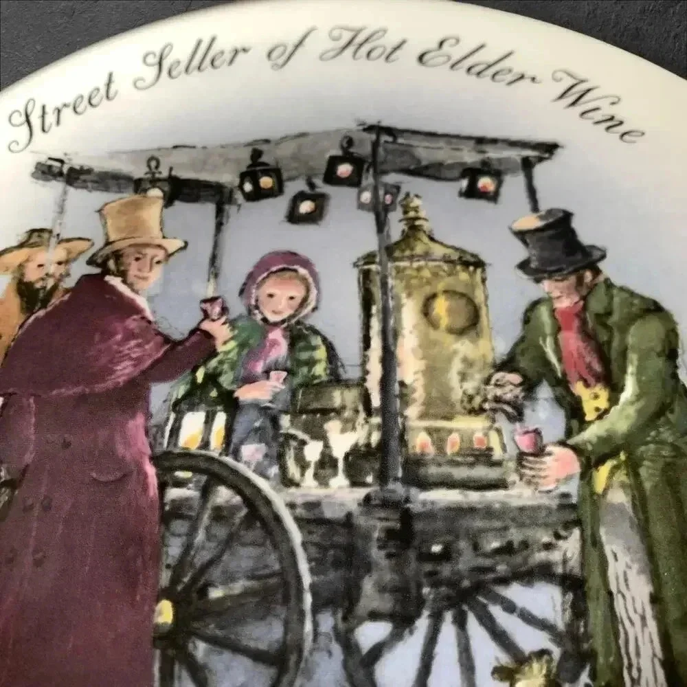 Wedgwood Collectors Plate 1986 Street Seller of Hot Elder Wine By John Finnie